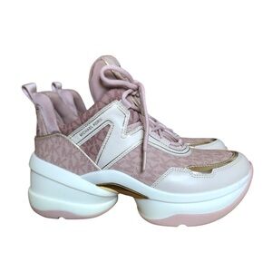 MICHAEL KORS Women’s Olympia Trainers Fashion Sneakers Soft Pink Ballet Size 9M